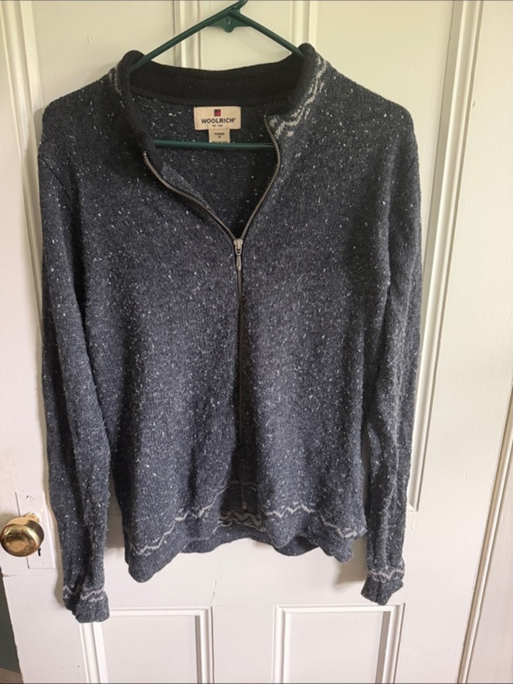 Woolrich Dark Charcoal Half-Zip Turtleneck Sweater
